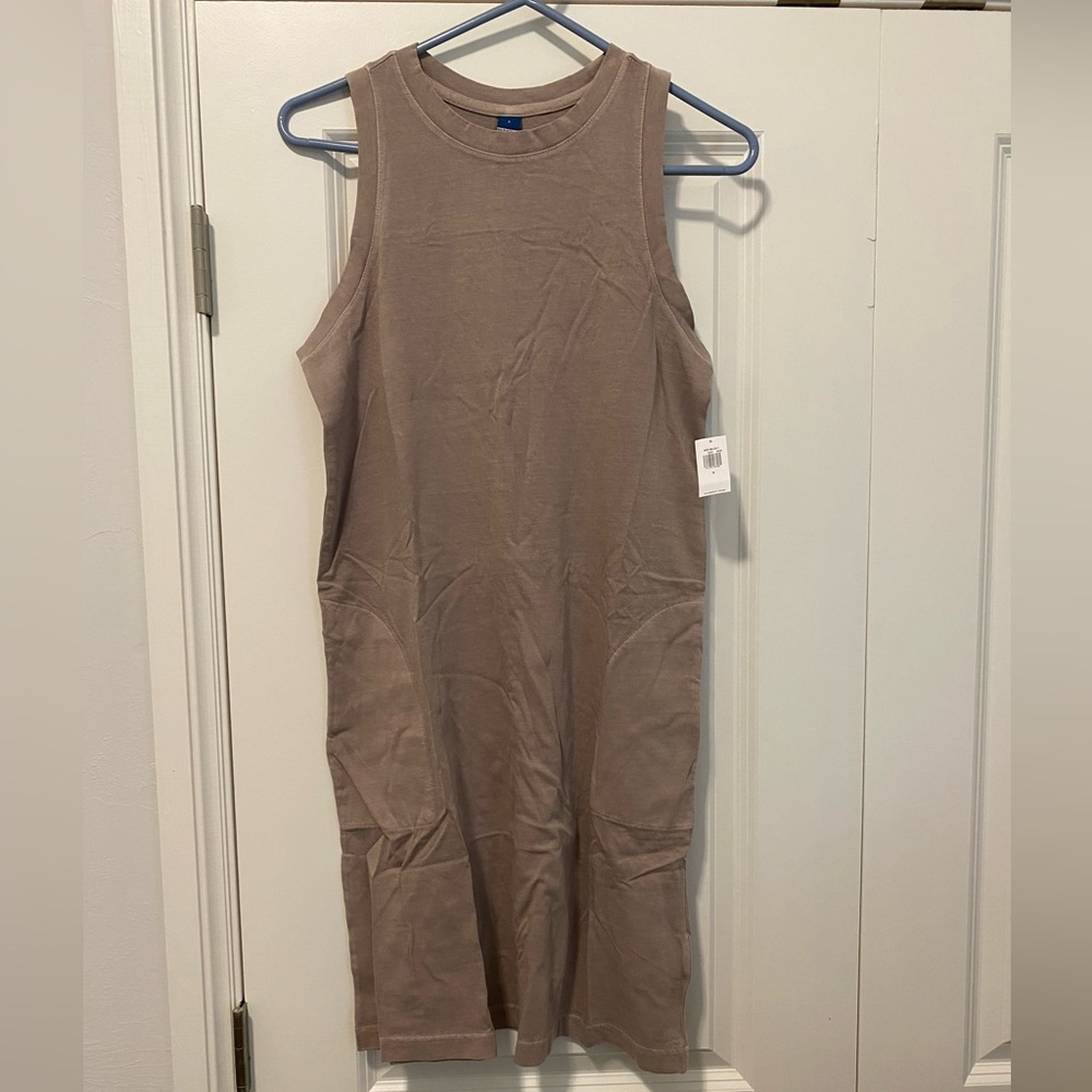Old Navy cotton dress, NWT, never worn, tan, size S